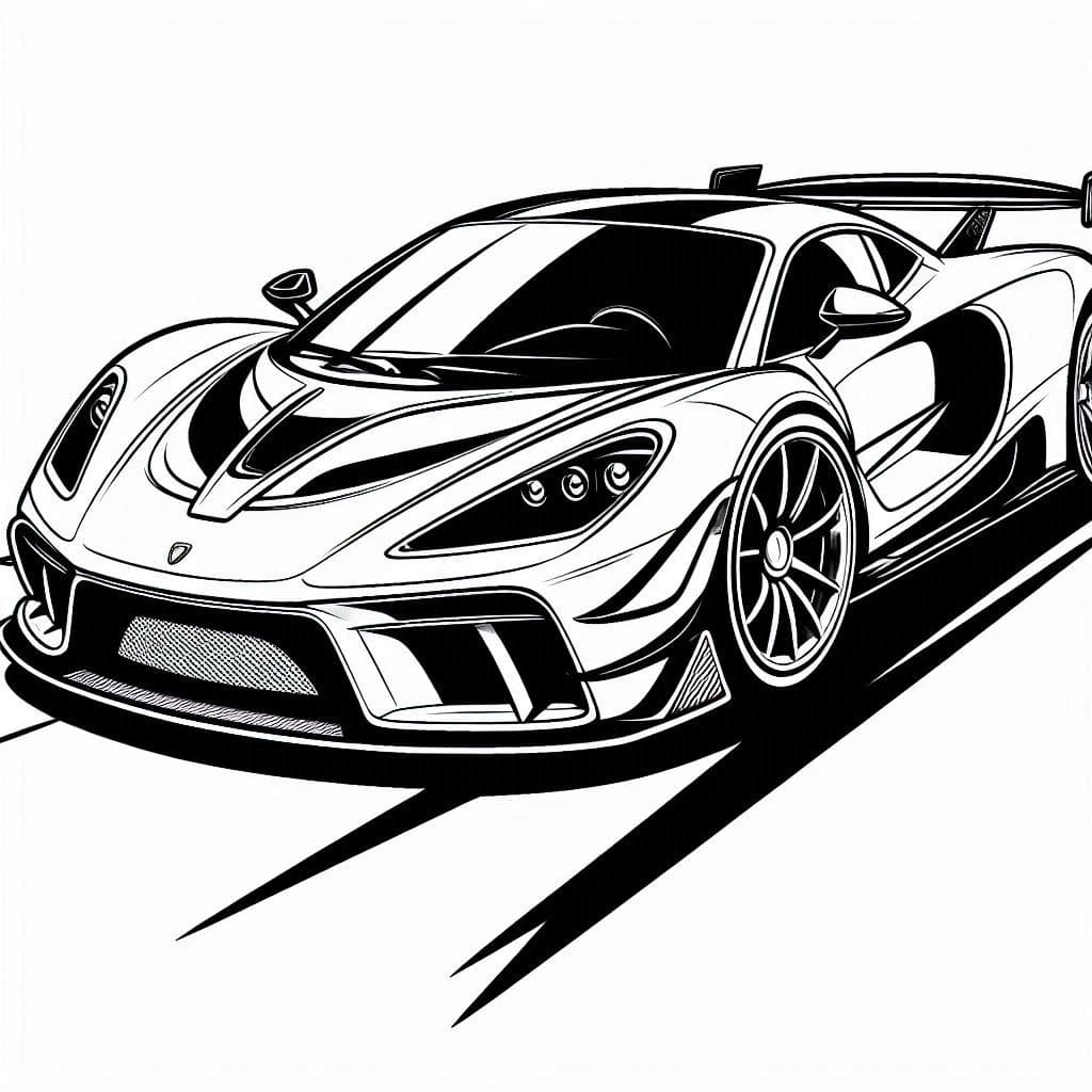 Supercar - Speedy Free Coloring Pages for Young Racers! - free coloring page image 2 of 4