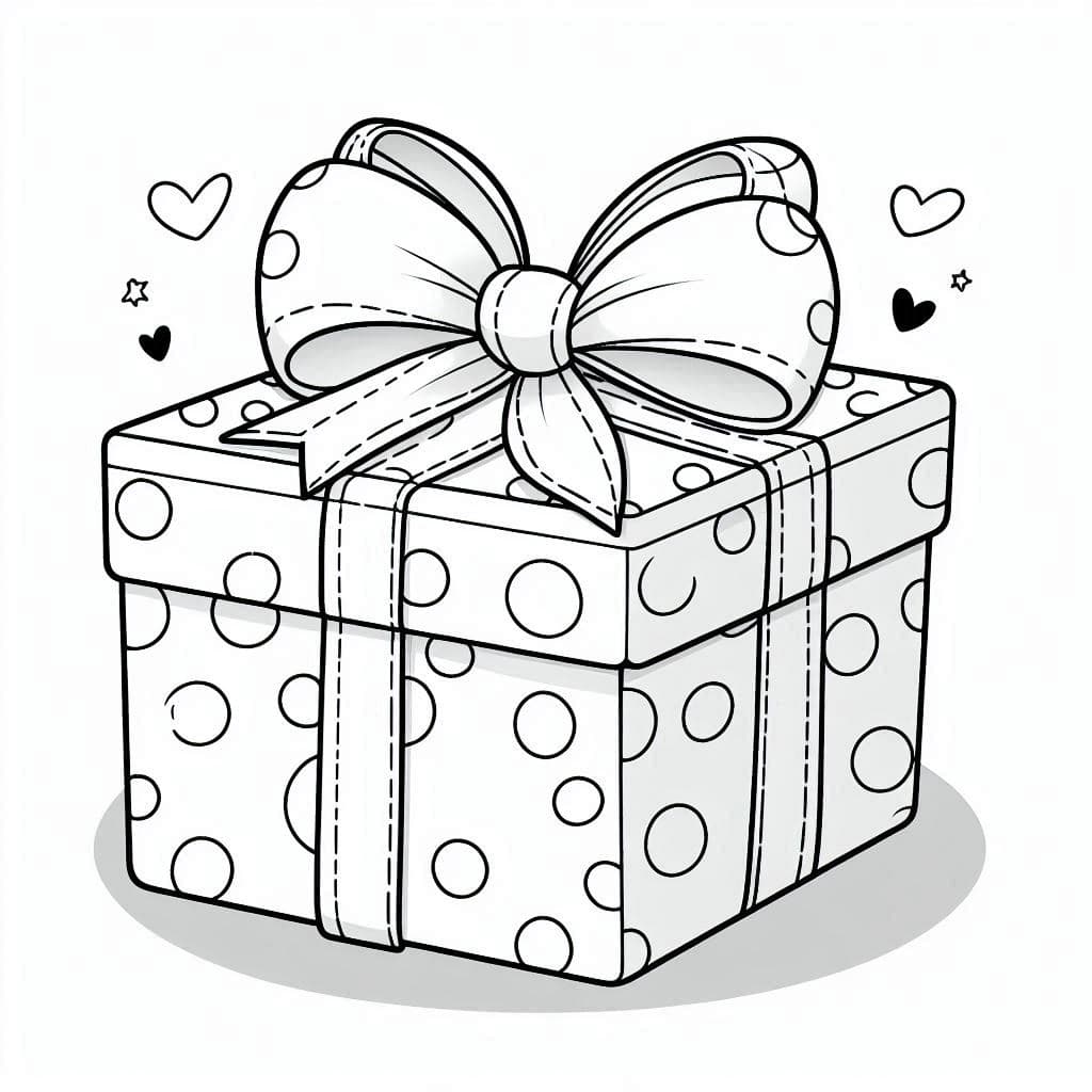 Birthday Box - Festive Free Coloring Pages for Party Fun! - free coloring page image 4 of 4