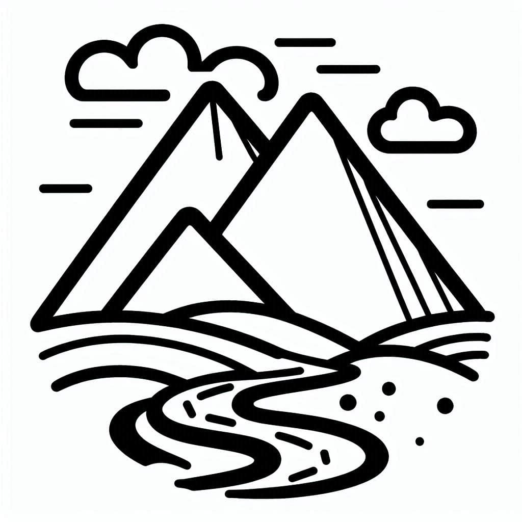 Mountain with Road - Scenic Free Coloring Pages for Adventure Lovers! - free coloring page image 4 of 4