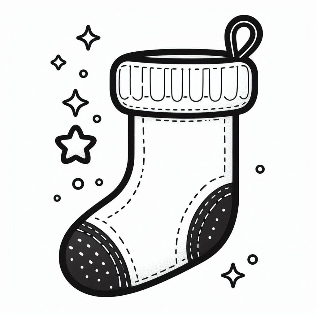 Christmas Stocking - Festive Free Coloring Pages for Holiday Fun! - free coloring page image 3 of 4