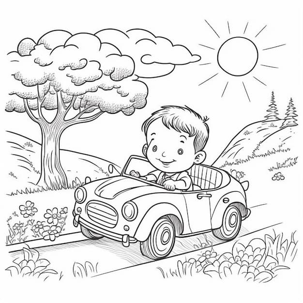 Fun Car Transportation - free coloring page image 3 of 5