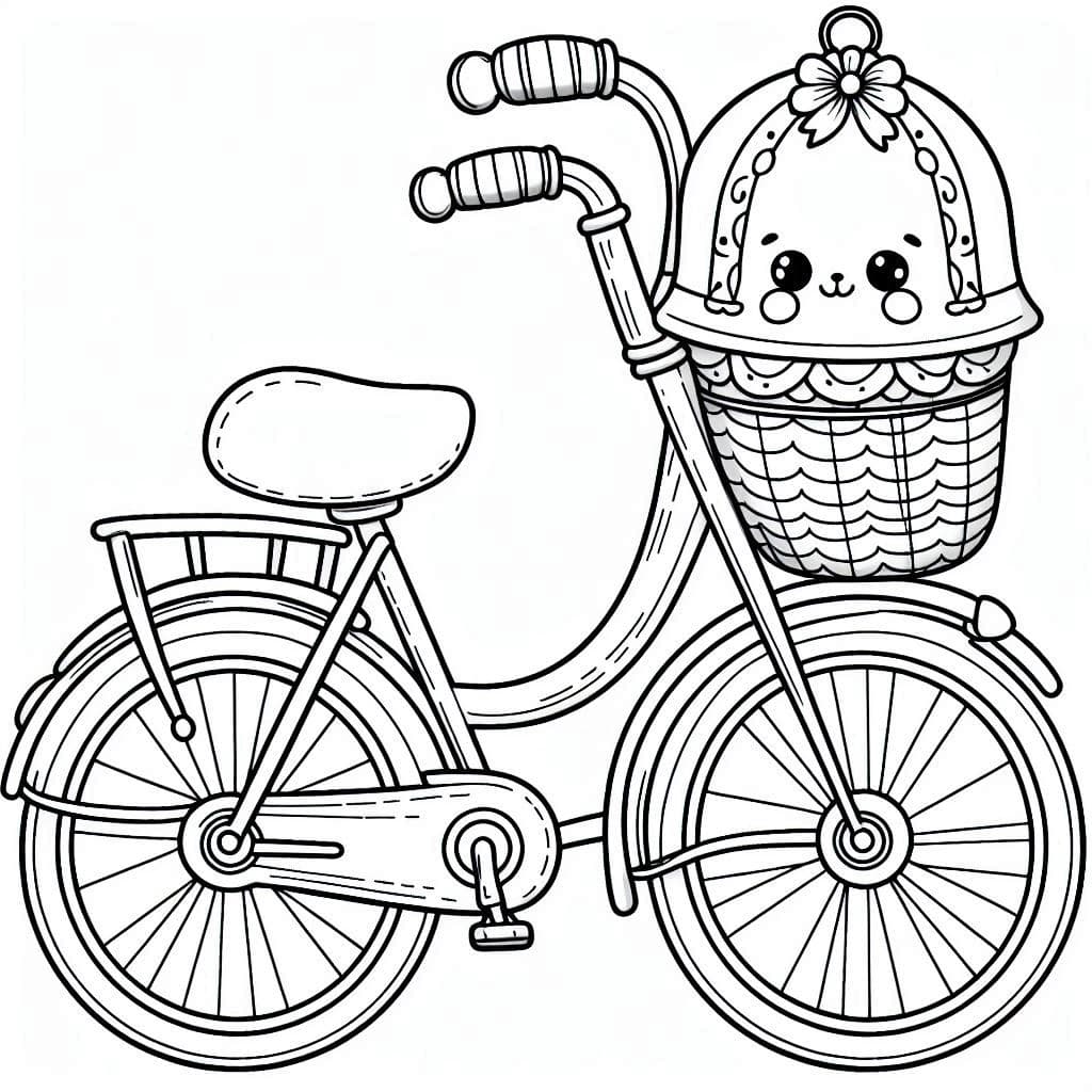 Lovely Ride: The Cute Bicycle - free coloring page image 7 of 8