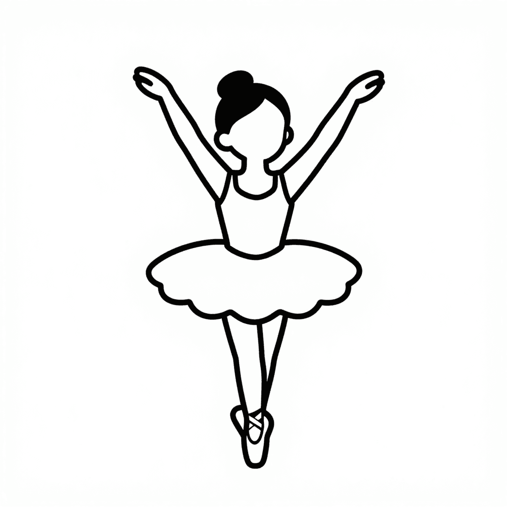 A Ballerina Doll Coloring Page - free coloring page image 3 of 3