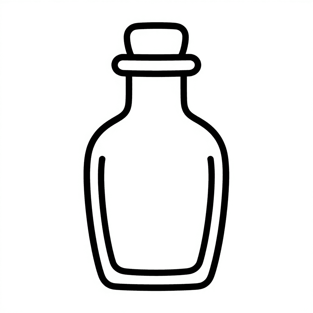 A Potion Bottle Coloring Page - free coloring page image 3 of 3