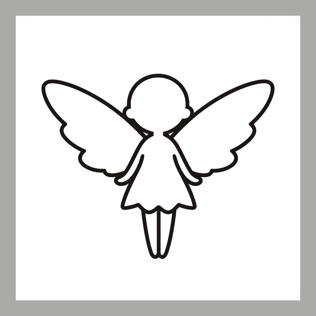 A Fairy With Wings Coloring Page - free coloring page image 3 of 3