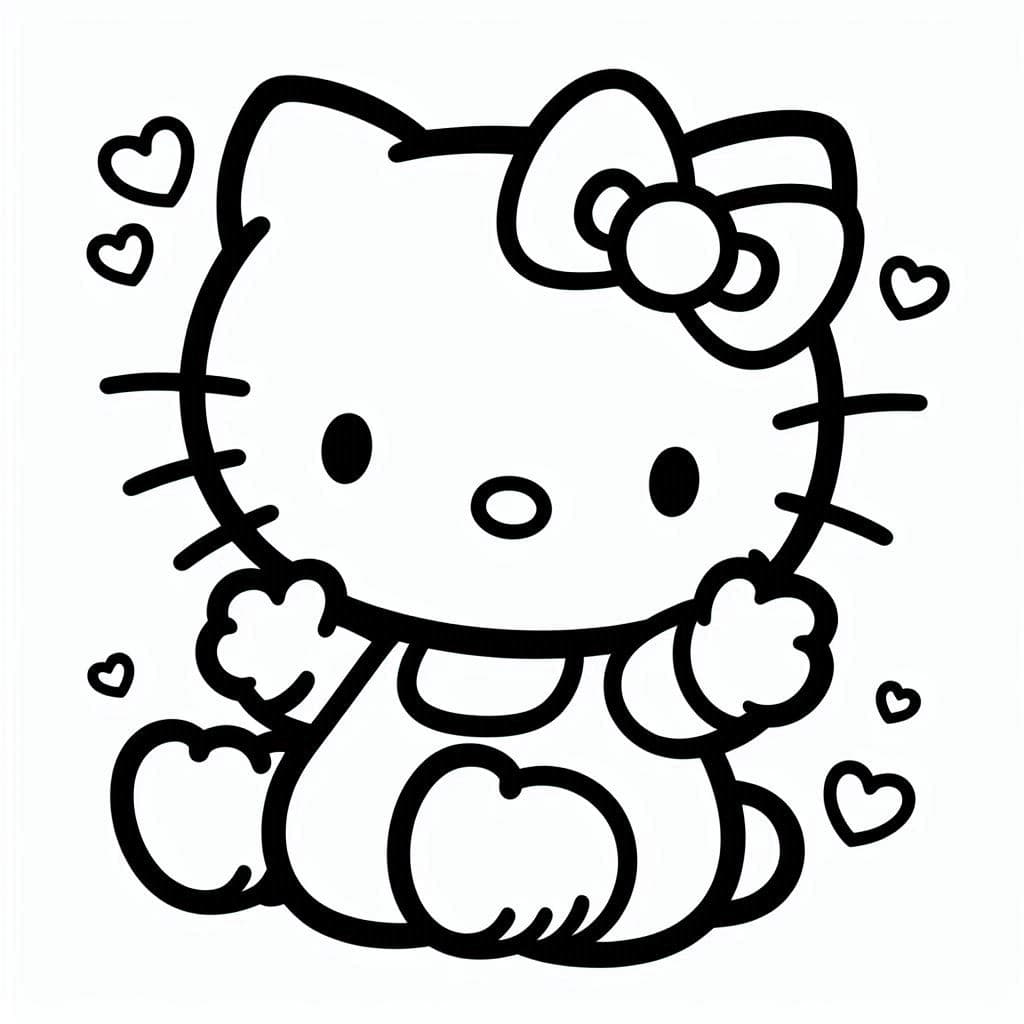 Hello Kitty - Cute & Free Coloring Pages for Everyone's Favorite Friend! - free coloring page image 2 of 4