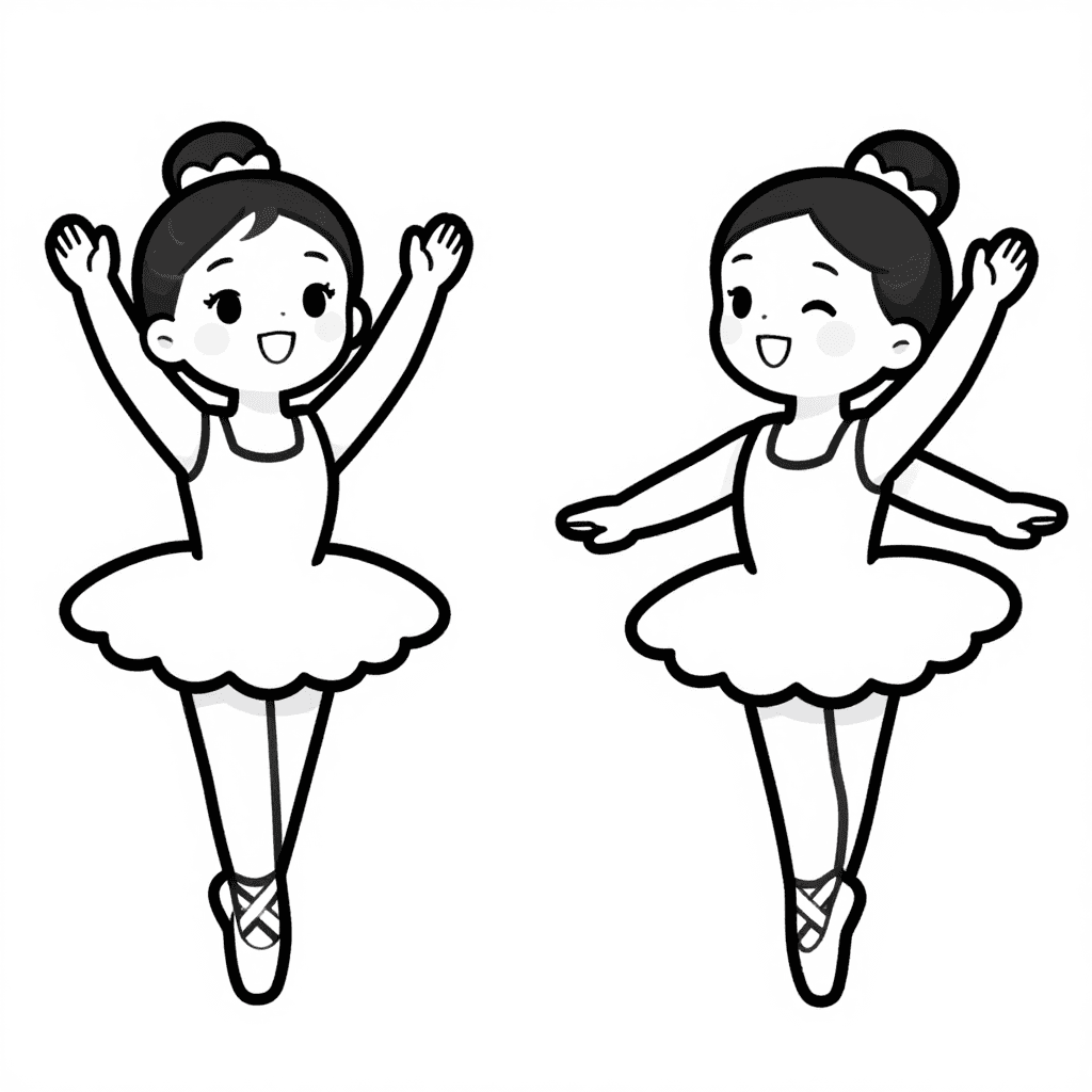 A Ballerina Doll Coloring Page - free coloring page image 2 of 3