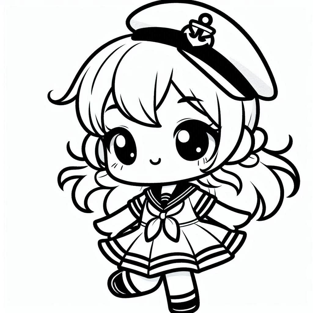 Sailor Girl - Nautical Free Coloring Pages for Ocean Adventures! - free coloring page image 4 of 4