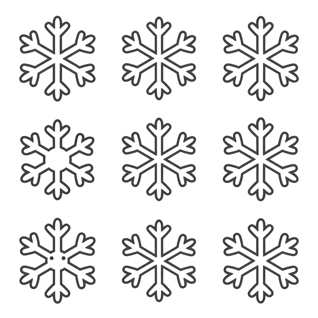 Snowflake Pattern Coloring Page - free coloring page image 2 of 3