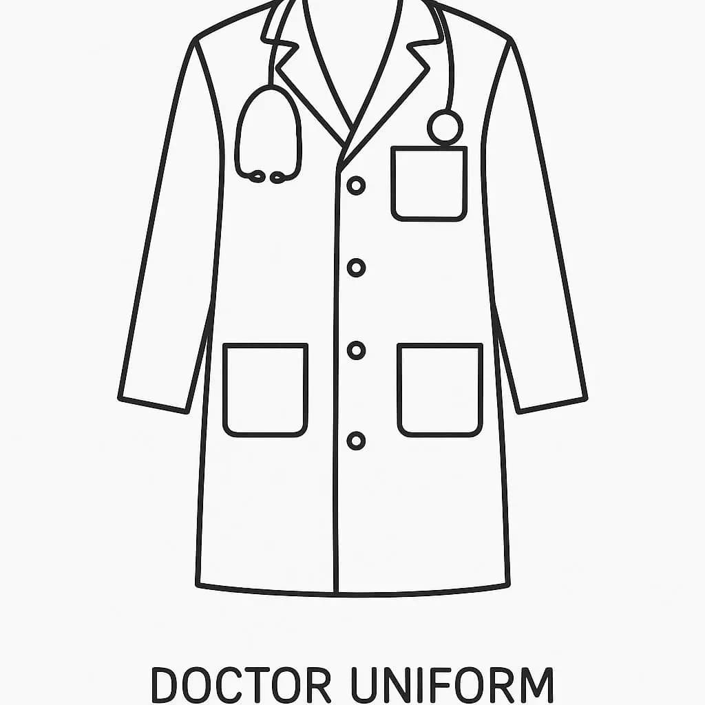 Dressed to Serve: Uniforms of Every Profession - free coloring page image 3 of 12