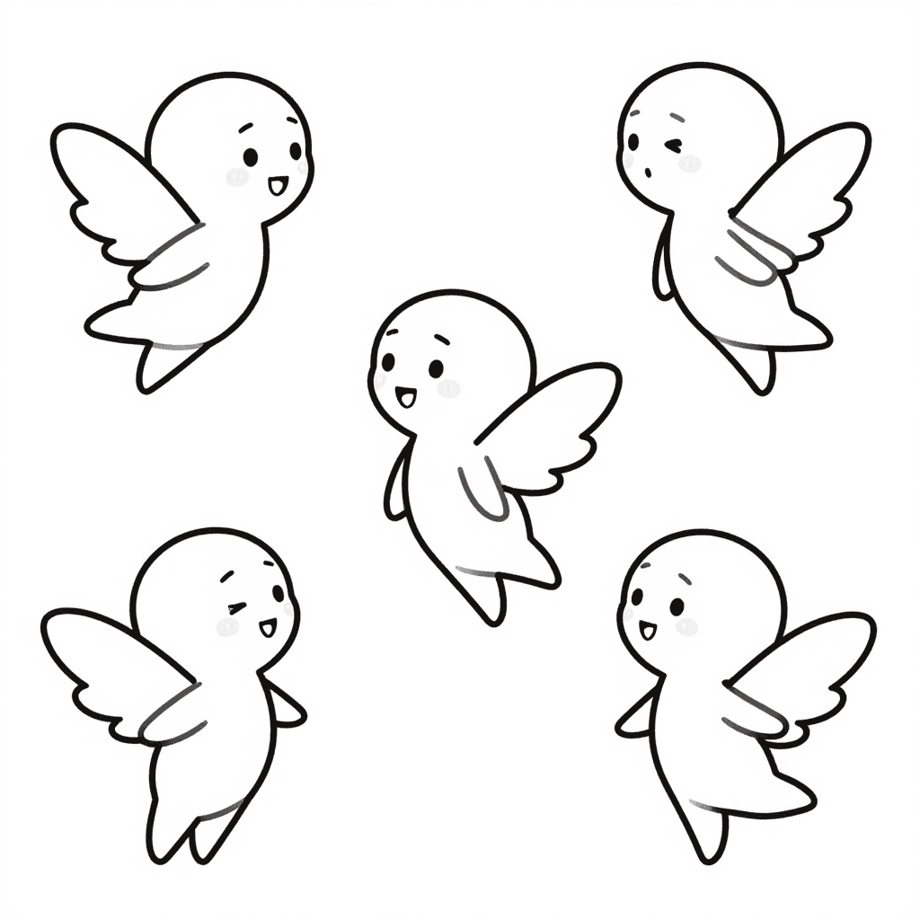 A Fairy With Wings Coloring Page - free coloring page image 2 of 3