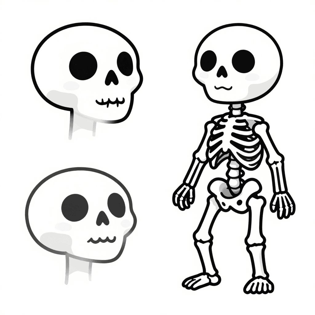 A Fossil Skeleton Coloring Page - free coloring page image 2 of 3