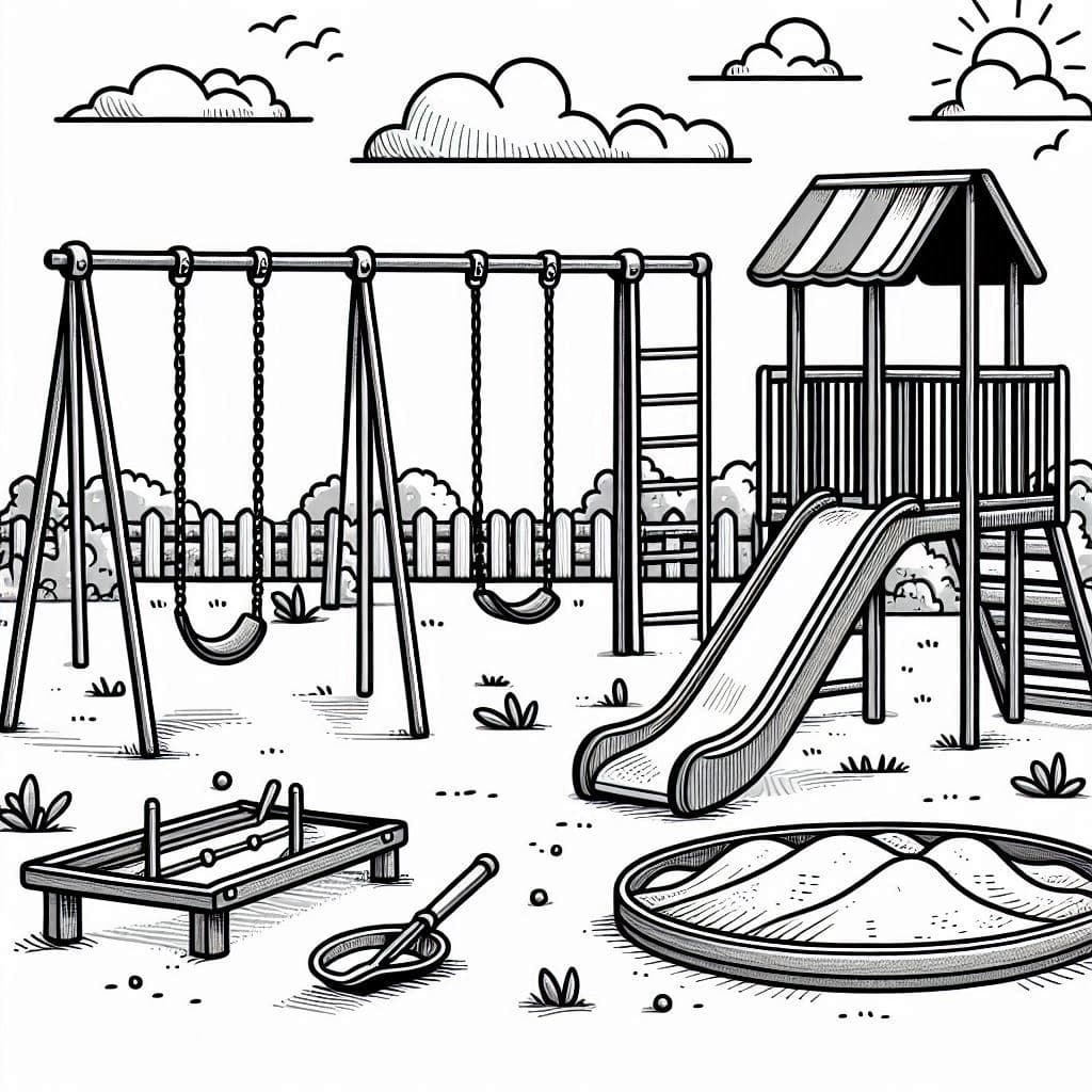 Kids Playground - Fun and Free Coloring Pages for Little Adventurers! - free coloring page image 4 of 4