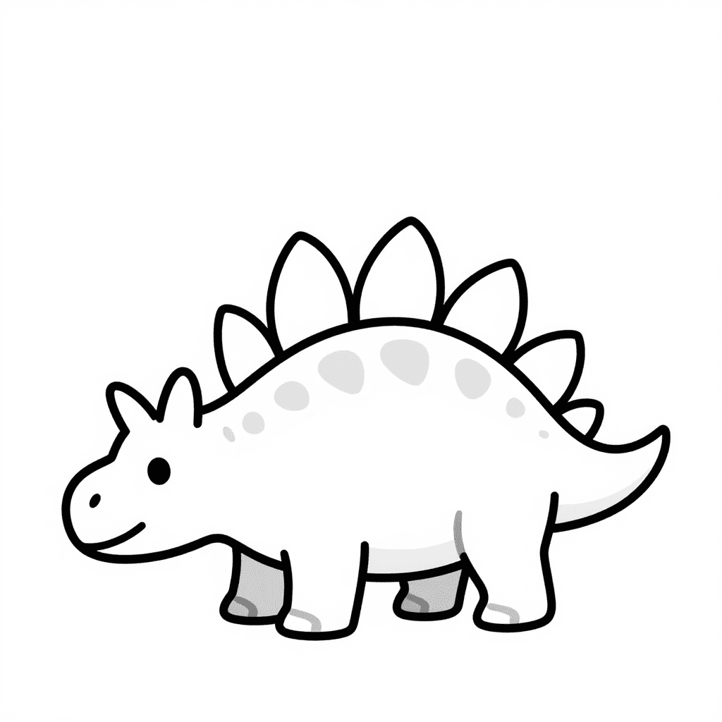 A Stegosaurus With Plates Coloring Page - free coloring page image 2 of 3