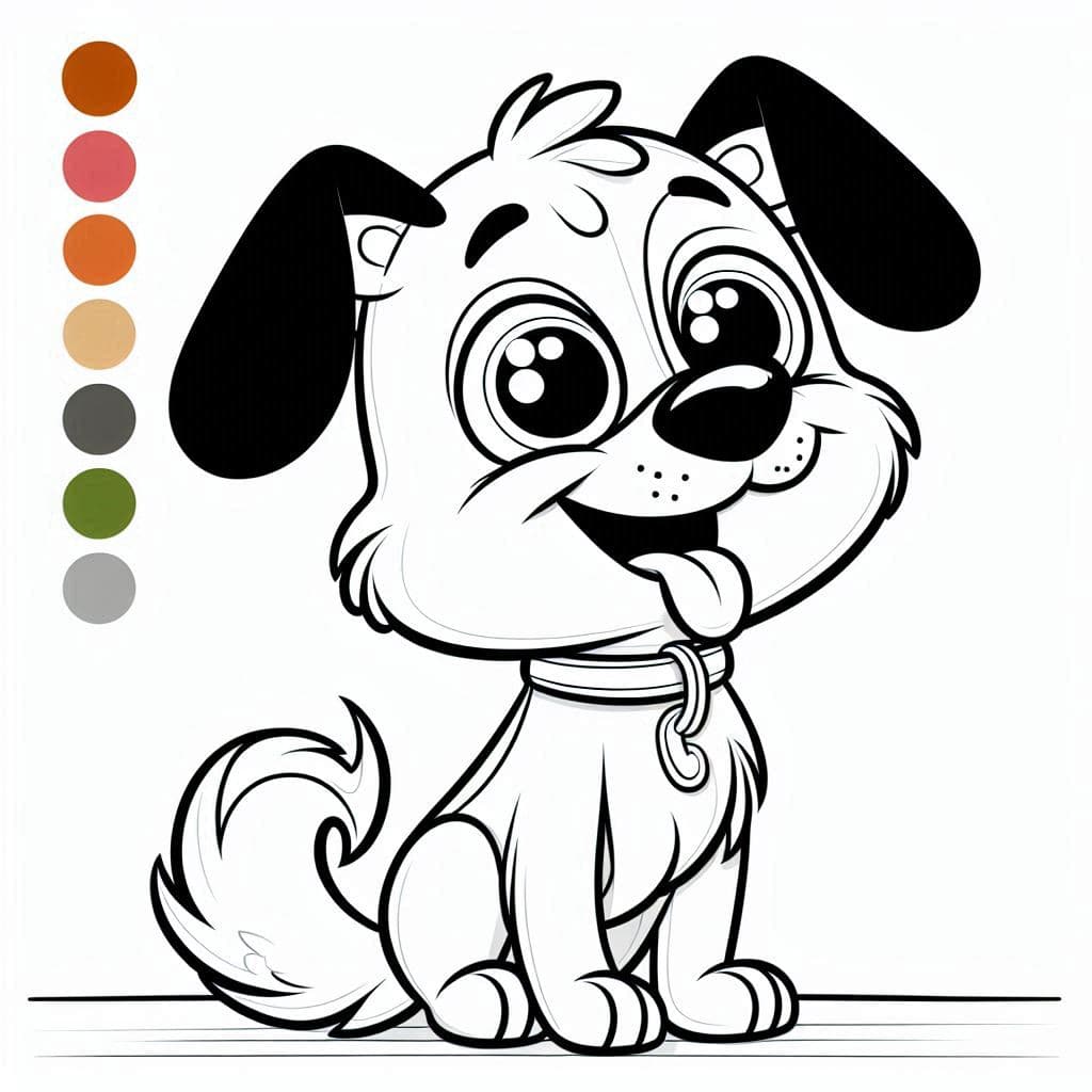 Funny Dog - Hilarious Free Coloring Pages for a Good Laugh! - free coloring page image 4 of 4