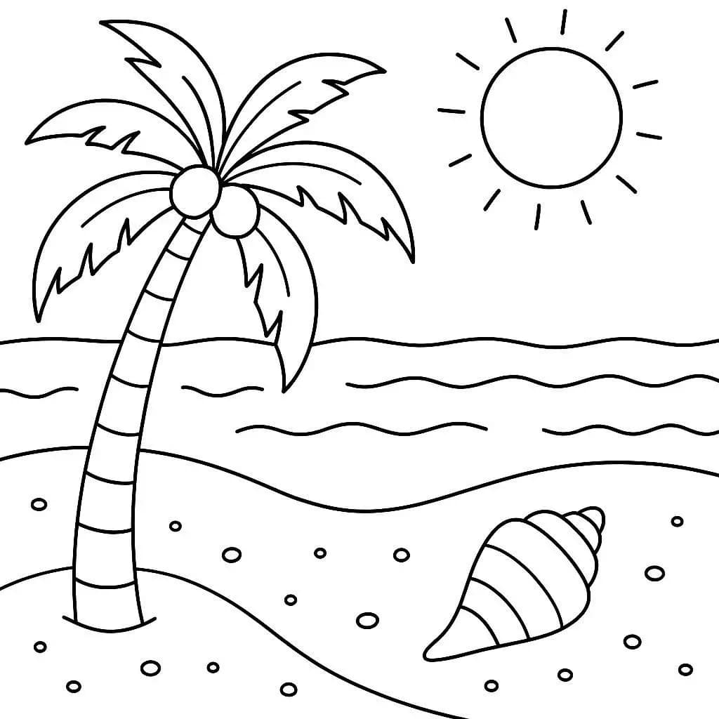 Beach : Sun, Sand & Smiles - free coloring page image 3 of 10