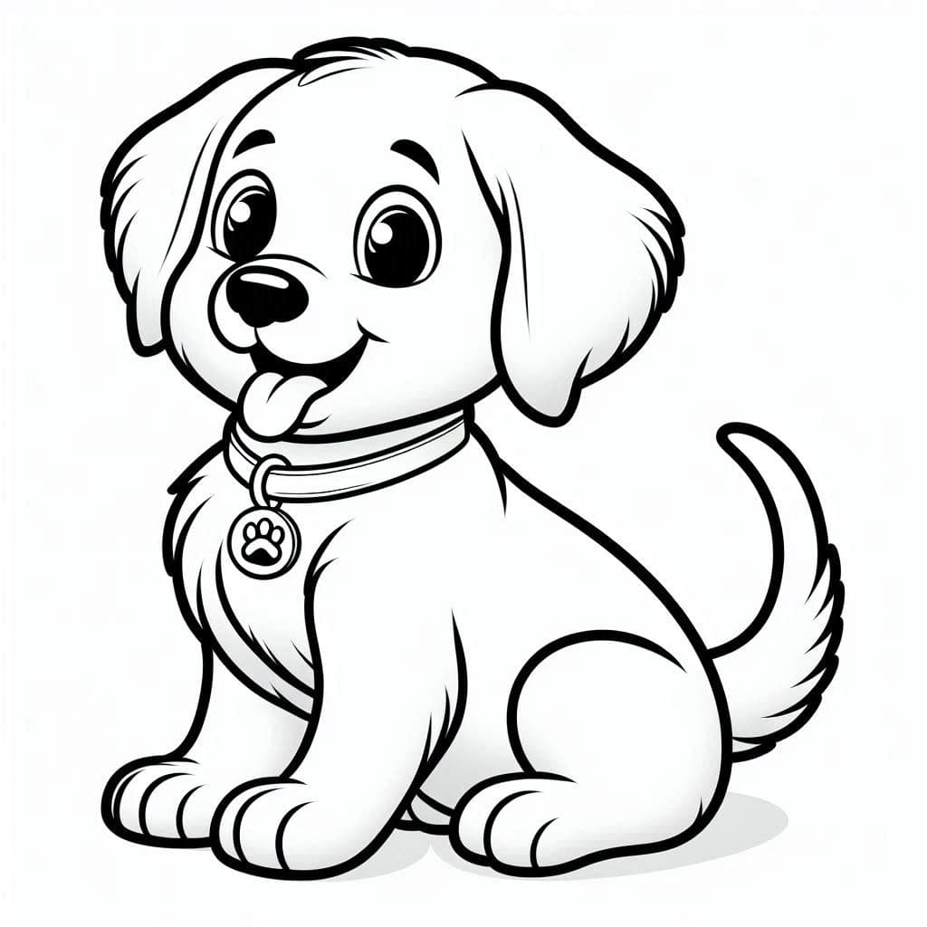 Playful Puppy - Adorable Free Coloring Pages for Dog Lovers! - free coloring page image 2 of 4
