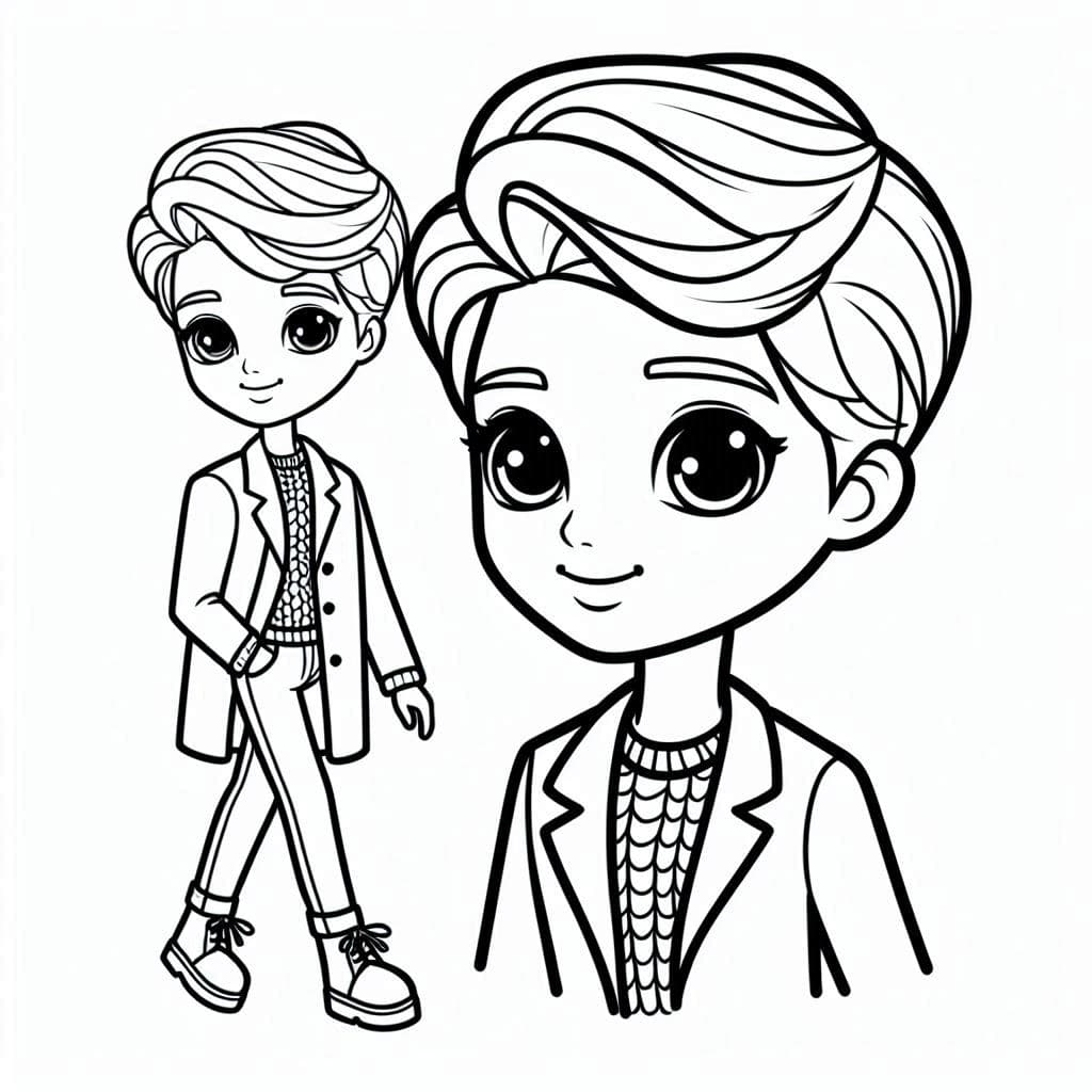 Cutie Barbies - Fun and Fashionable Free Coloring Pages for Everyone! - free coloring page image 4 of 4